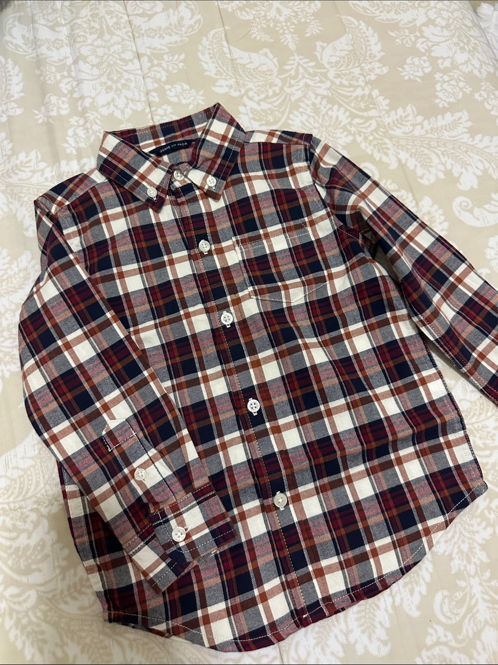 Janie & Jack Plaid Flannel Shirt (Size 2T)